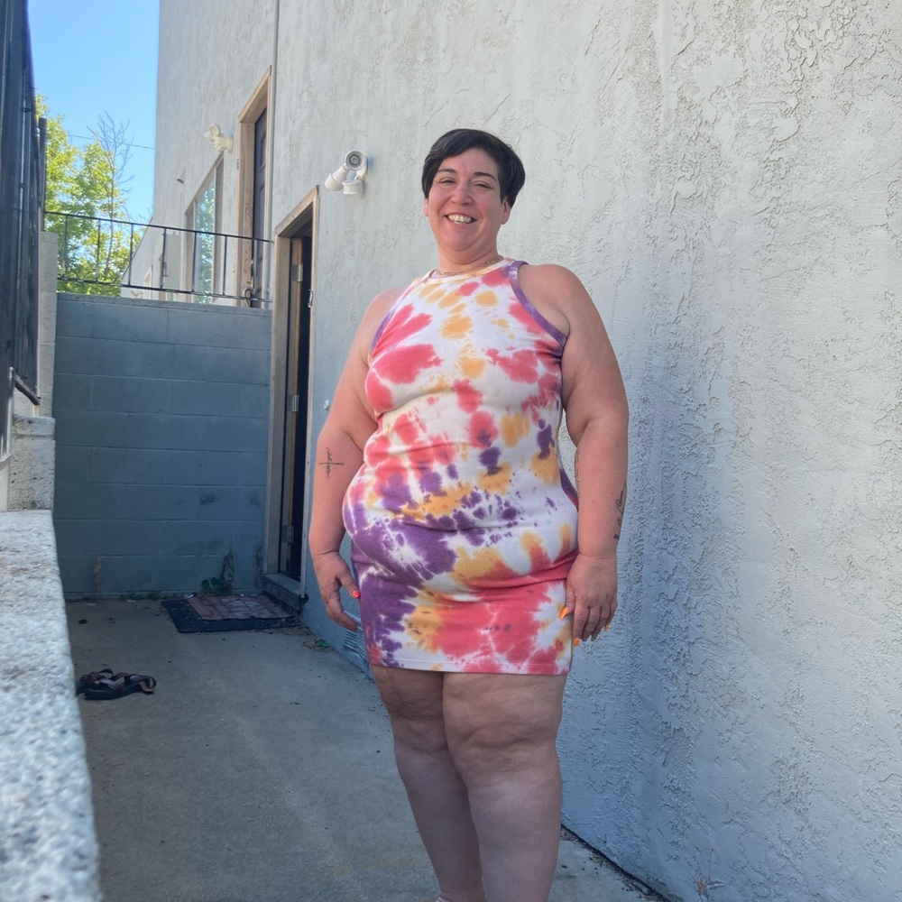 Tie Dye Simple Dress
